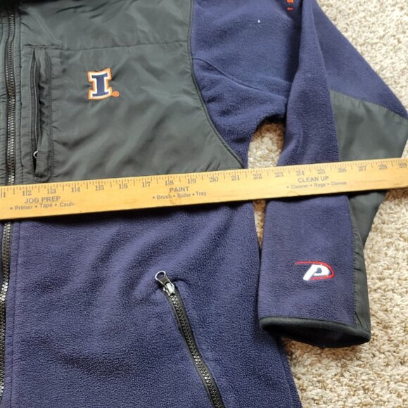 University Of Illinois Jacket Mens Medium Blue Fleece Fighting Illini Pro Player - Picture 3 of 6
